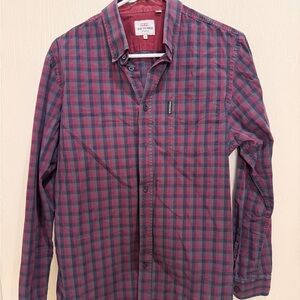 Ben Sherman Casual Plaid Shirt - Pink and Blue